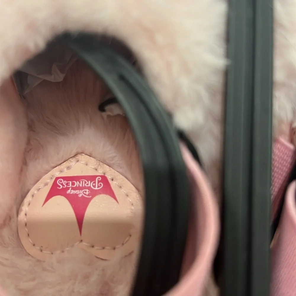 NWT Disney princess toddler sling back plush slippers - Picture 6 of 8